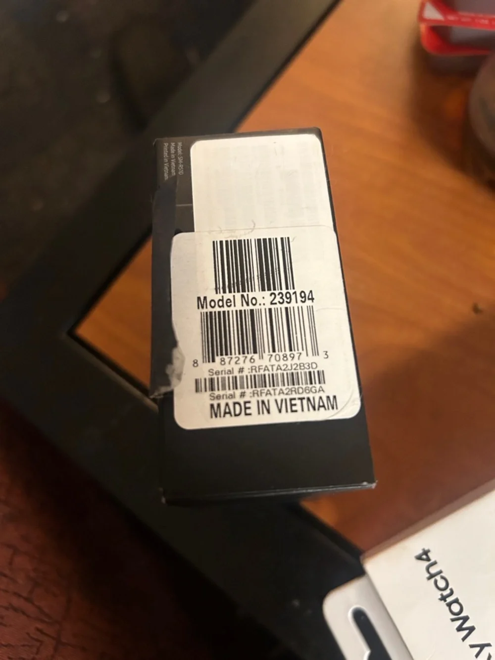 Samsung Black Earbuds Box with White Label